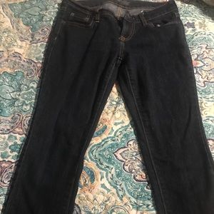 Size 2 petite old navy dark denim skinny jeans.